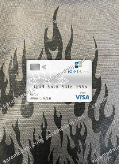 Cameroon BGFI bank visa debit card photolook front